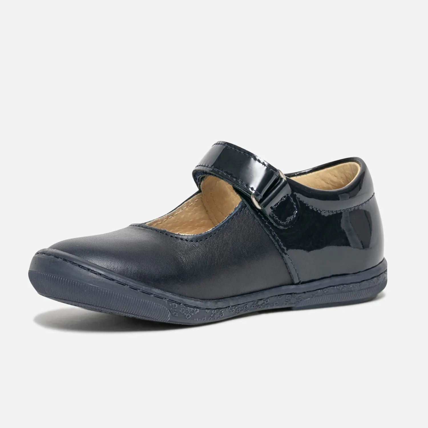 Eram Ballerines^Babies bleu en cuir et verni MARINE