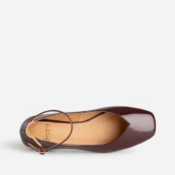 Eram Ballerines^Babies verni décolleté cœur BORDEAUX