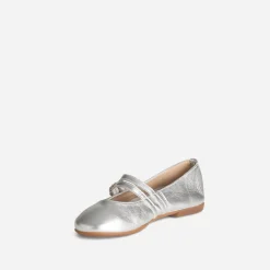 Buggy Ballerines^Babies ée cuir ARGENT