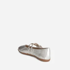 Buggy Ballerines^Babies ée cuir ARGENT