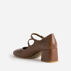 Eram Escarpins^Babies double bride COGNAC