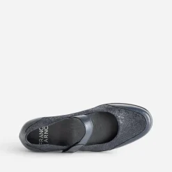 FRANCE ARNO Ballerines^Babies compensée cuir MARINE