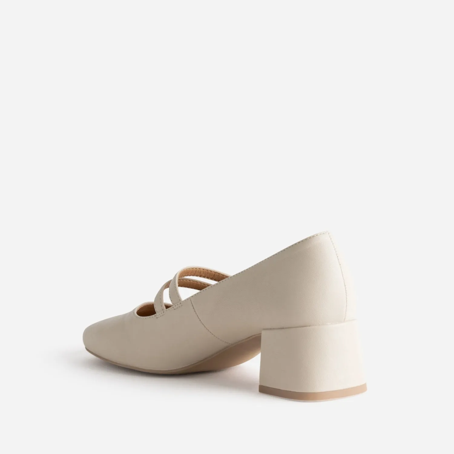 Eram Escarpins^Babies écru brides fines à talon BEIGE