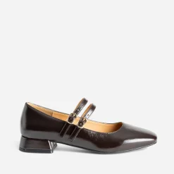 Eram Ballerines^Babies foncé double bride MARRON