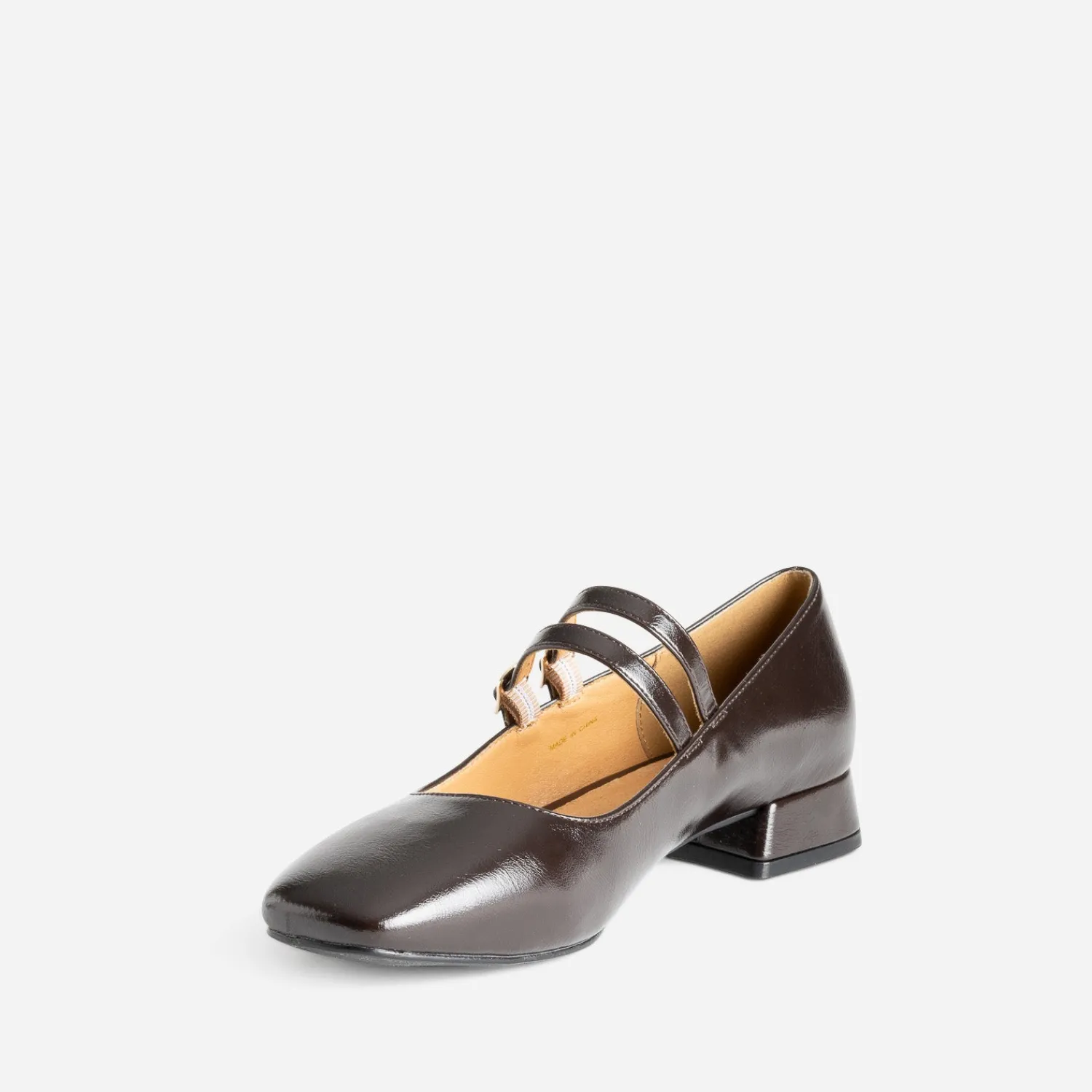 Eram Ballerines^Babies foncé double bride MARRON