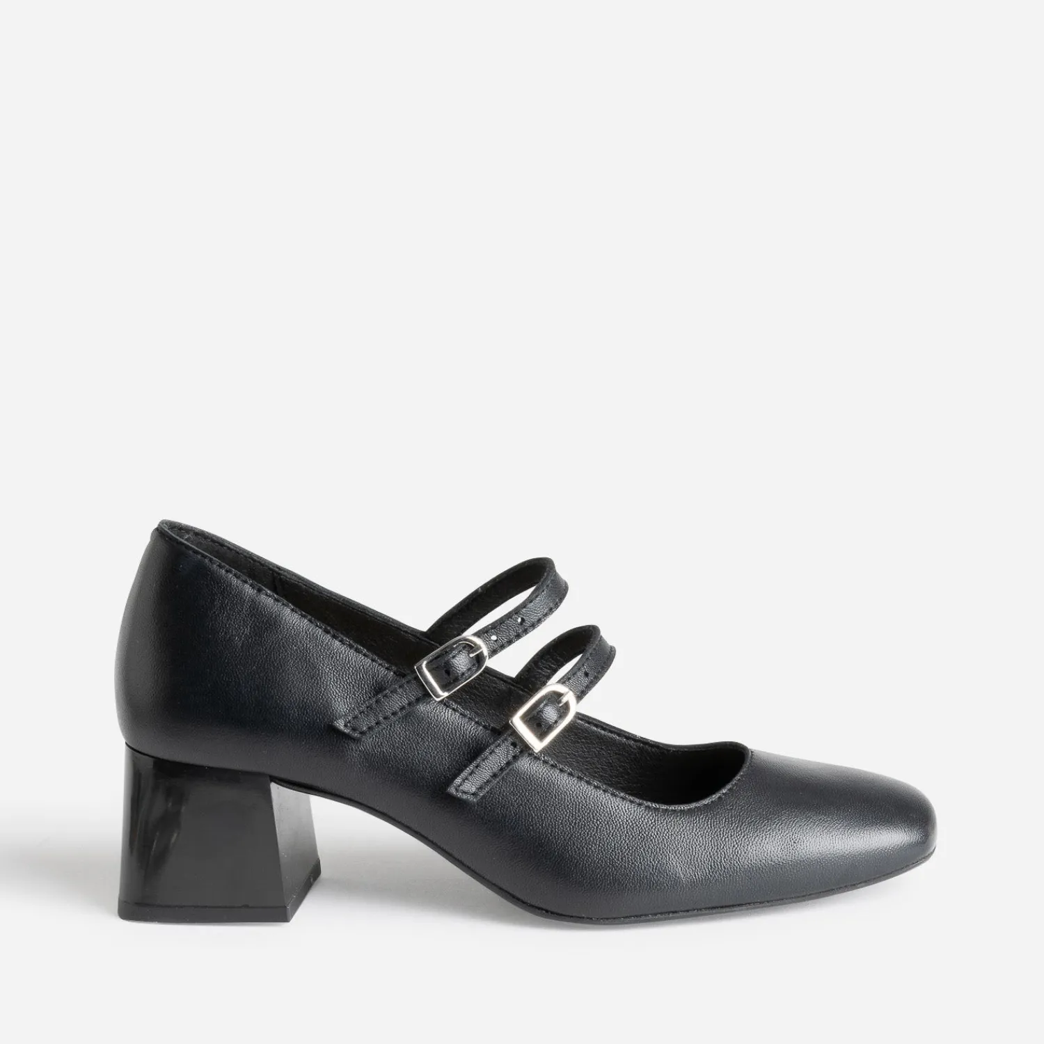 Eram Escarpins^Babies cuir à fines brides NOIR