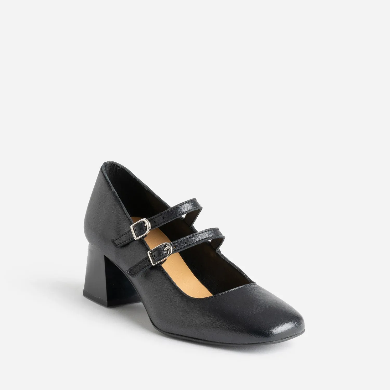 Eram Escarpins^Babies cuir à fines brides NOIR