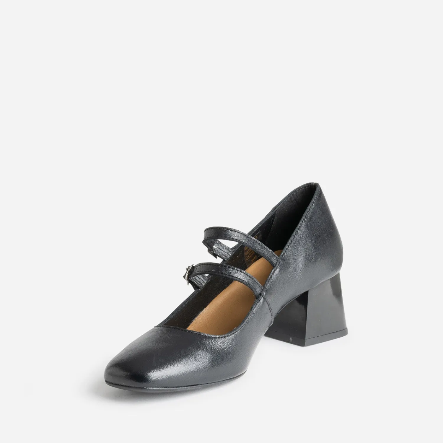 Eram Escarpins^Babies cuir à fines brides NOIR