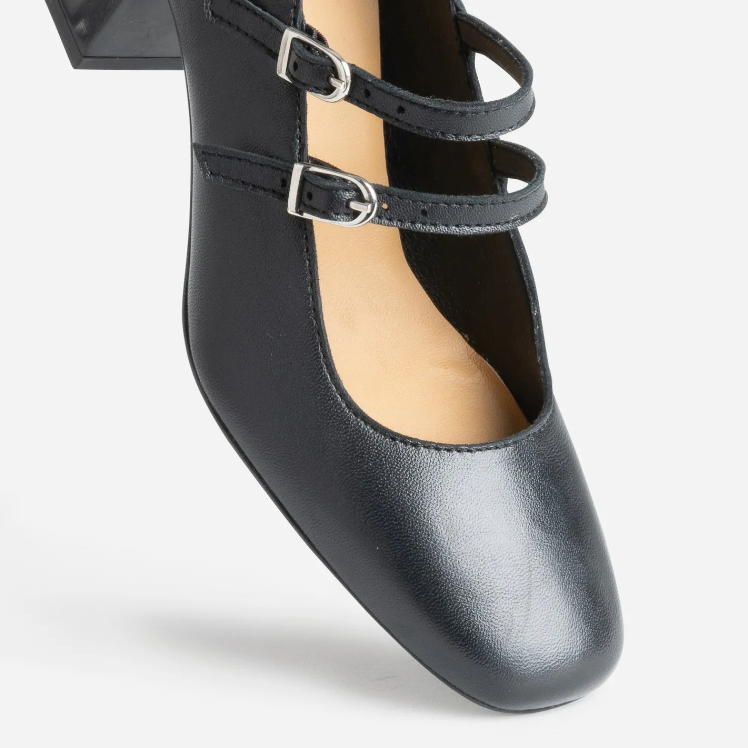 Eram Escarpins^Babies cuir à fines brides NOIR