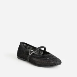 Eram Ballerines^Babies e résille tressée boucle strass NOIR