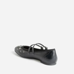 Eram Ballerines^Babies es décor œillets et clous NOIR