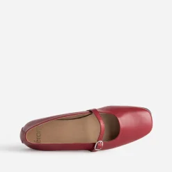 Eram Ballerines^Babies plate à bride ROUGE