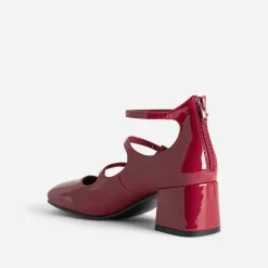Eram Escarpins^Babies vernie à talon triple bride ROUGE