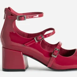 Eram Escarpins^Babies vernie à talon triple bride ROUGE