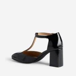 Eram Escarpins^Babies salomé e vernie à talon NOIR