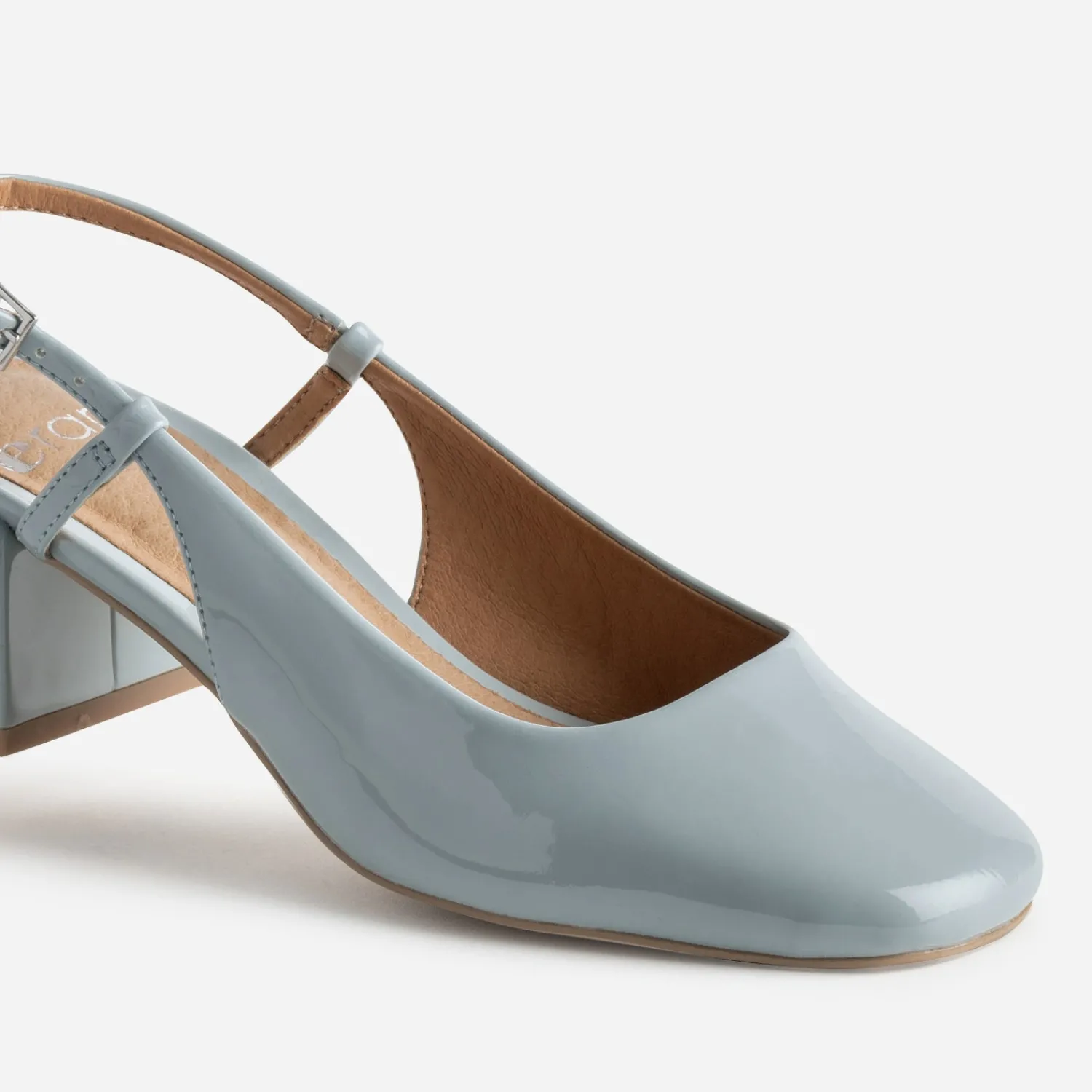Eram Escarpins^Babies slingback baby blue vernies BLEU