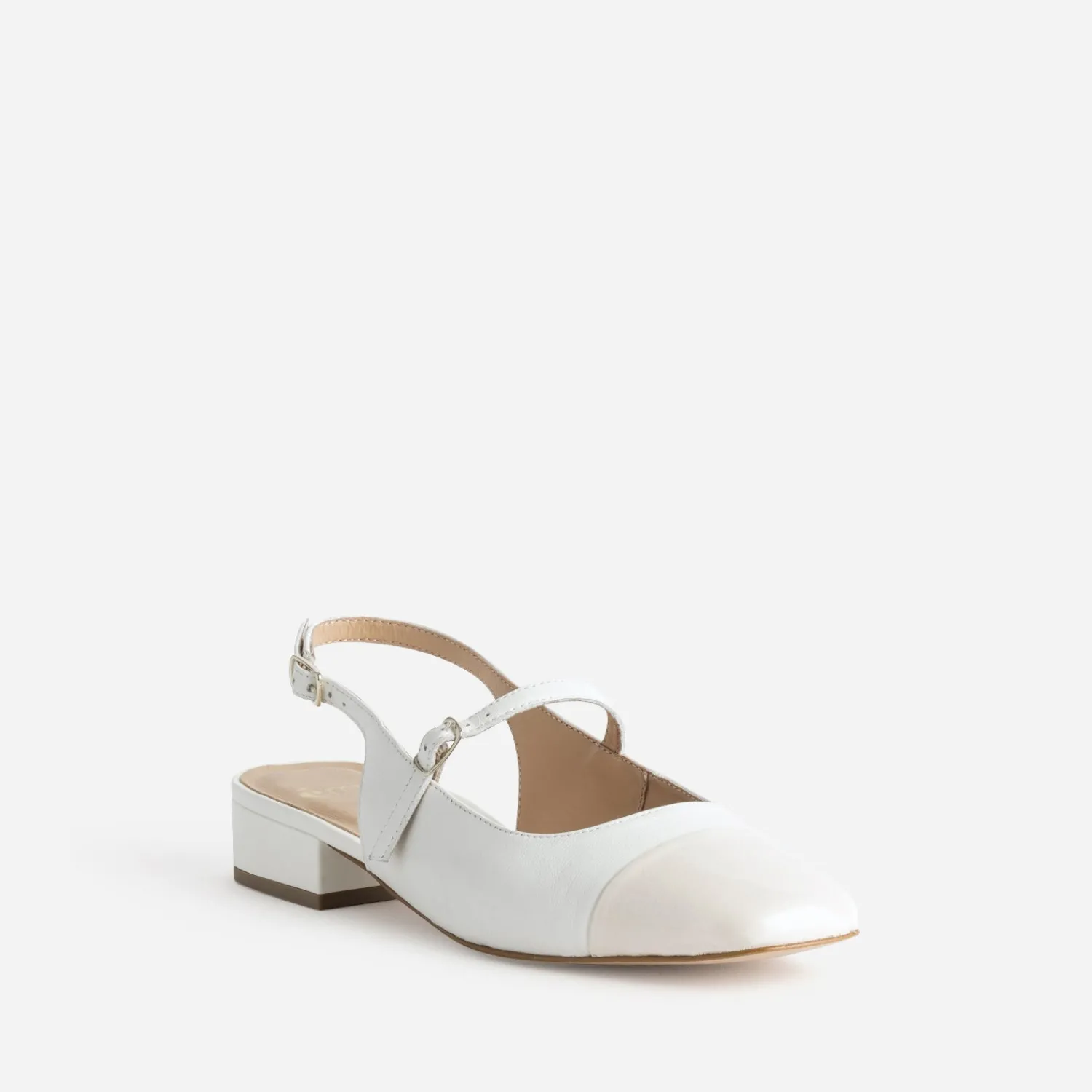 Eram Ballerines^Babies slingback écrue cuir ECRU