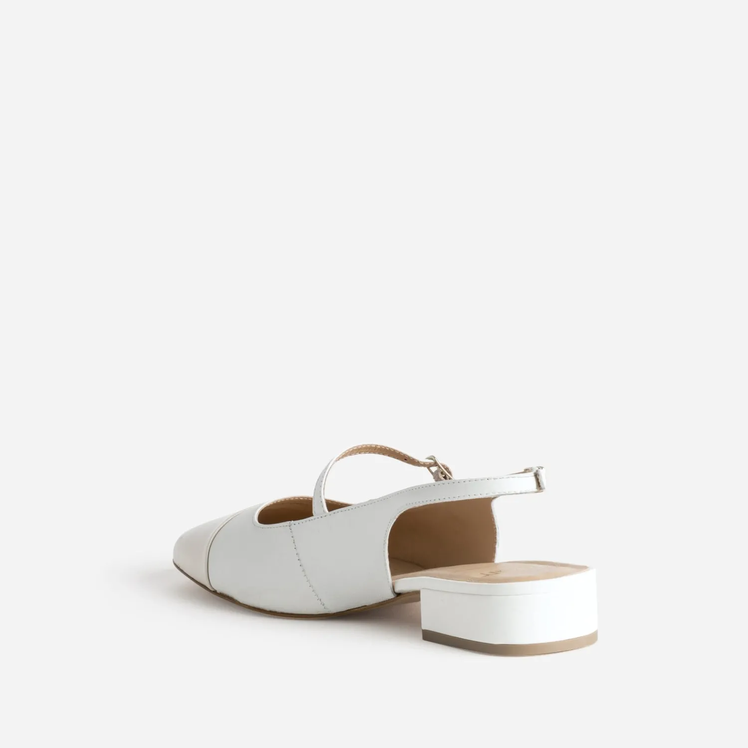 Eram Ballerines^Babies slingback écrue cuir ECRU
