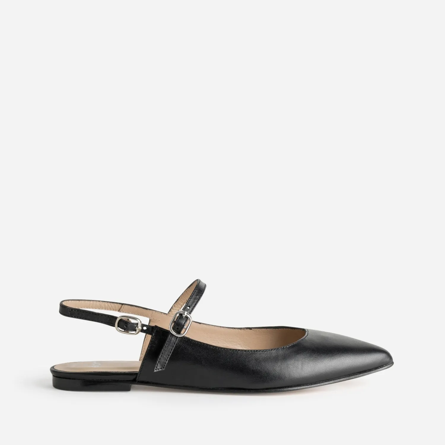 Eram Ballerines^Babies slingback e cuir bout pointu NOIR