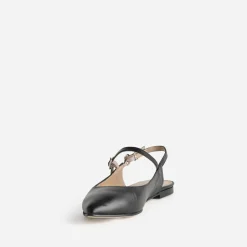 Eram Ballerines^Babies slingback e cuir bout pointu NOIR