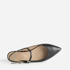 Eram Ballerines^Babies slingback e cuir bout pointu NOIR