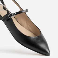 Eram Ballerines^Babies slingback e cuir bout pointu NOIR