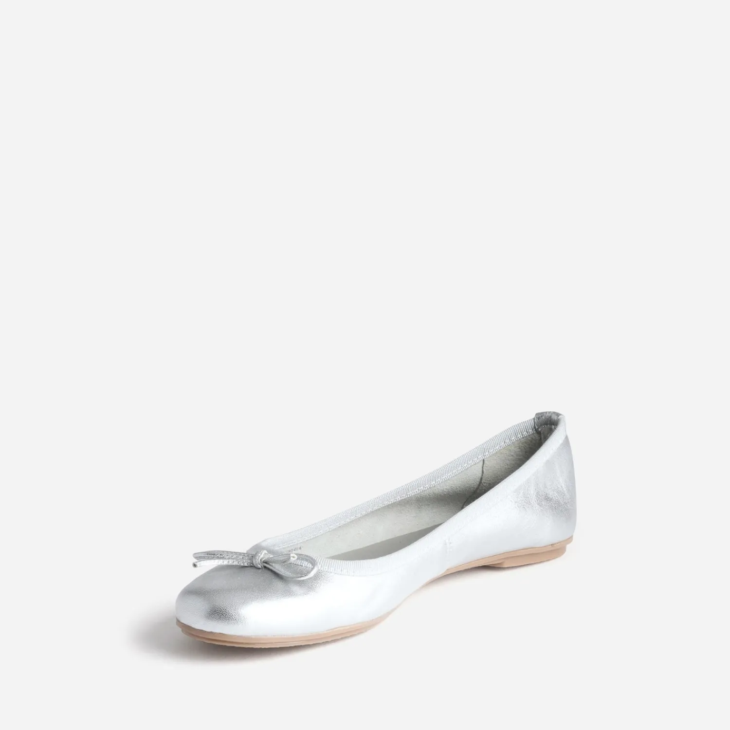 Eram Ballerines^Ballerine ée en cuir à petit nœud ARGENT