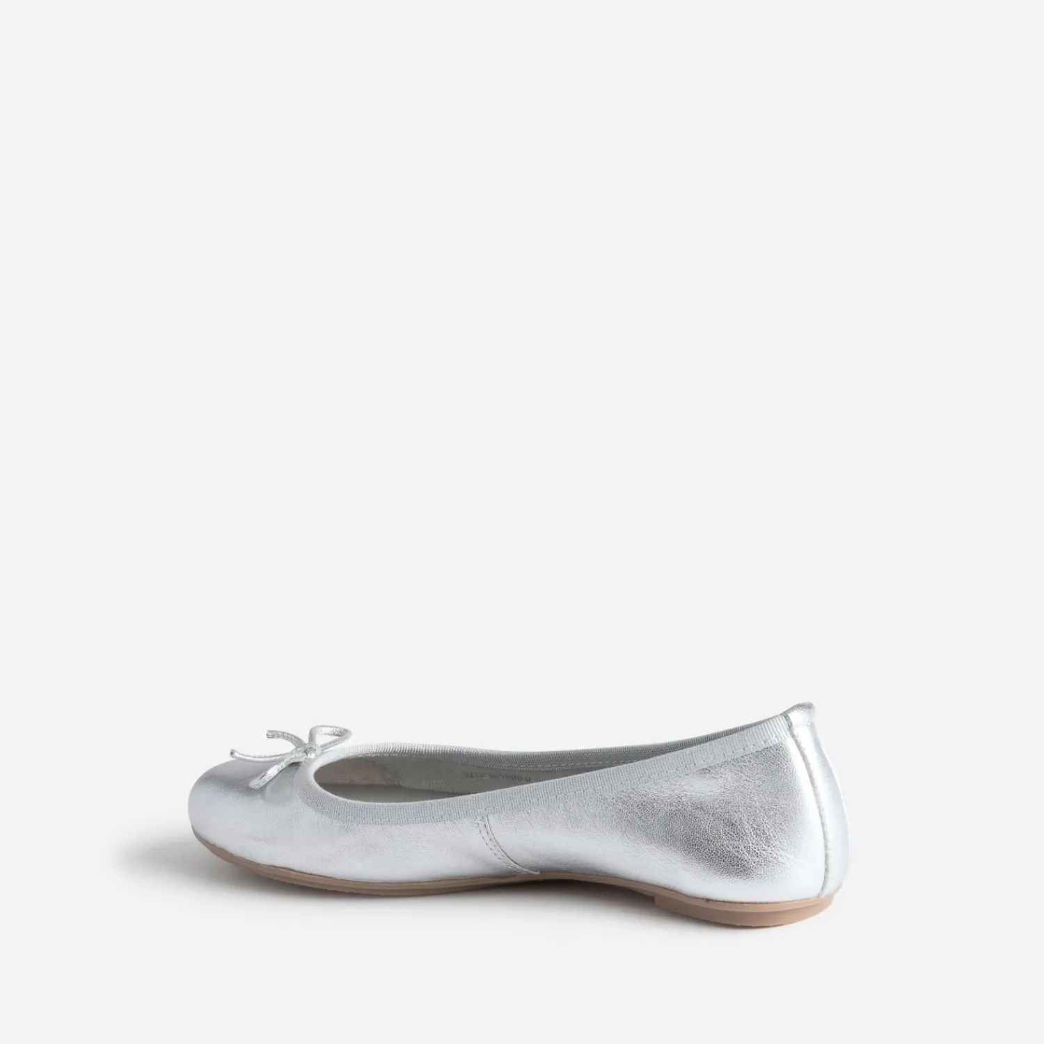 Eram Ballerines^Ballerine ée en cuir à petit nœud ARGENT