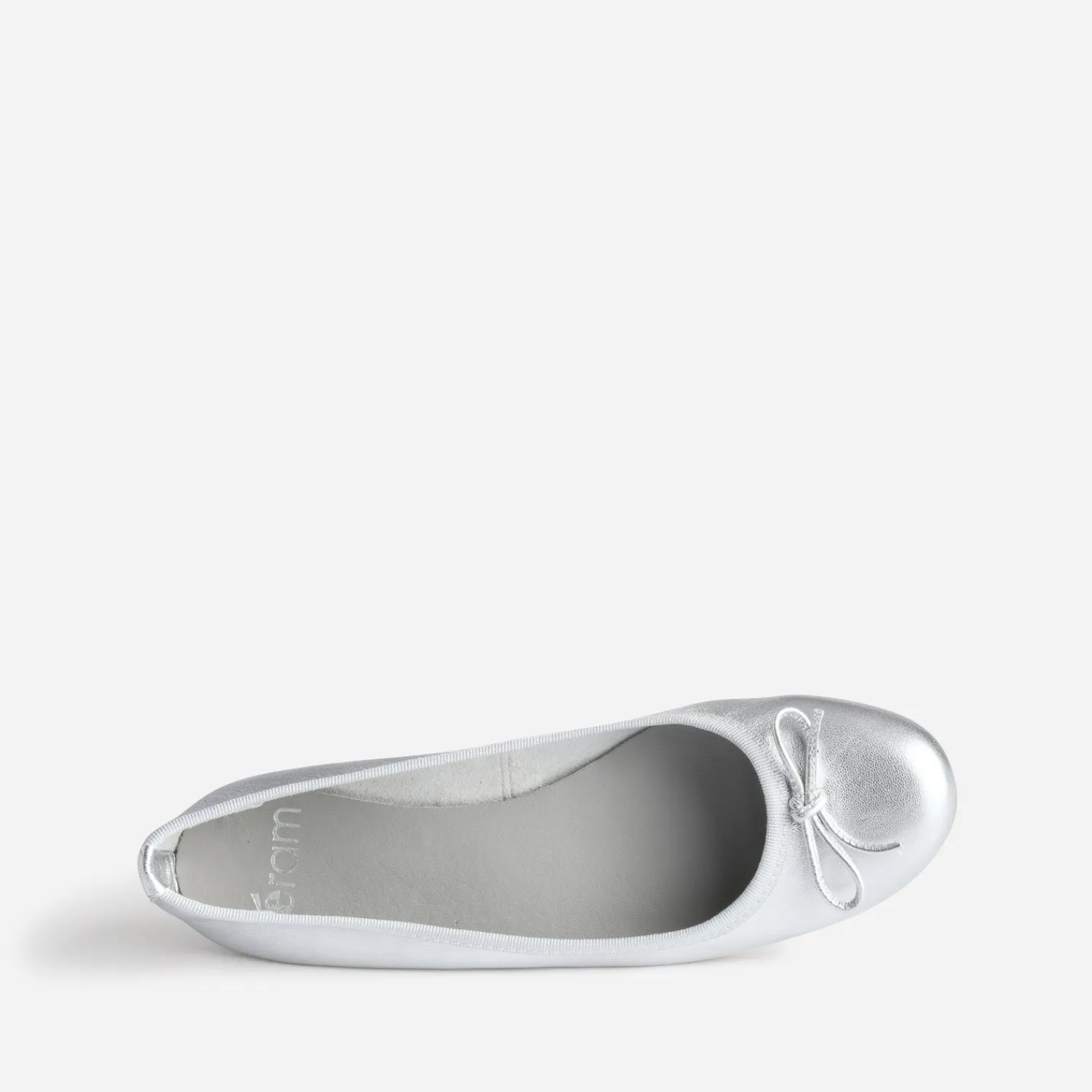 Eram Ballerines^Ballerine ée en cuir à petit nœud ARGENT