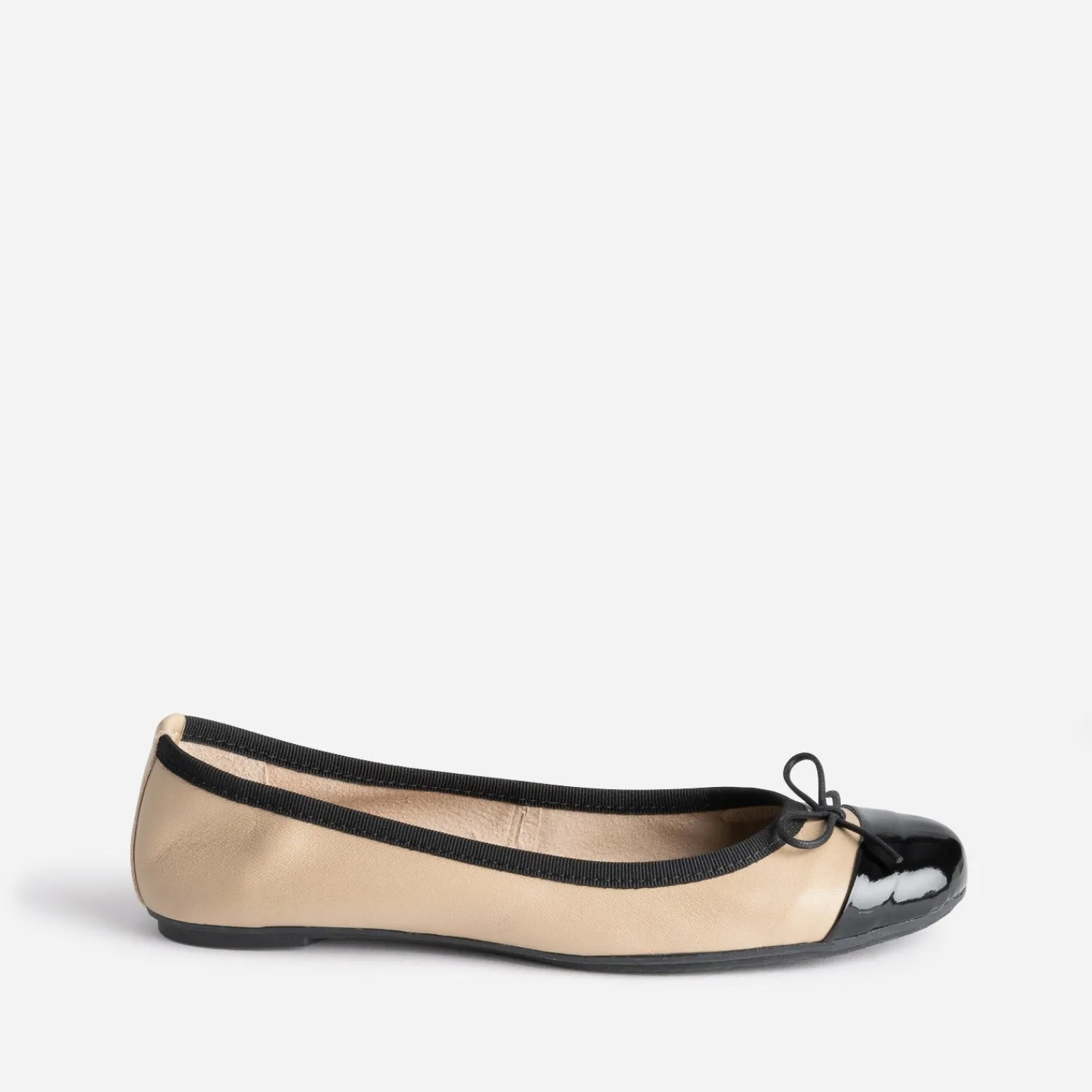 Eram Ballerines^Ballerine en cuir à petit nœud BEIGE