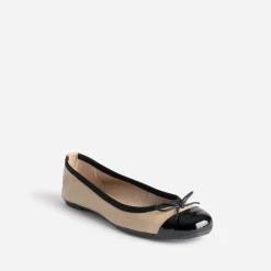 Eram Ballerines^Ballerine en cuir à petit nœud BEIGE