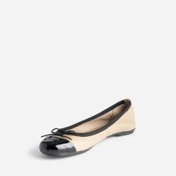 Eram Ballerines^Ballerine en cuir à petit nœud BEIGE