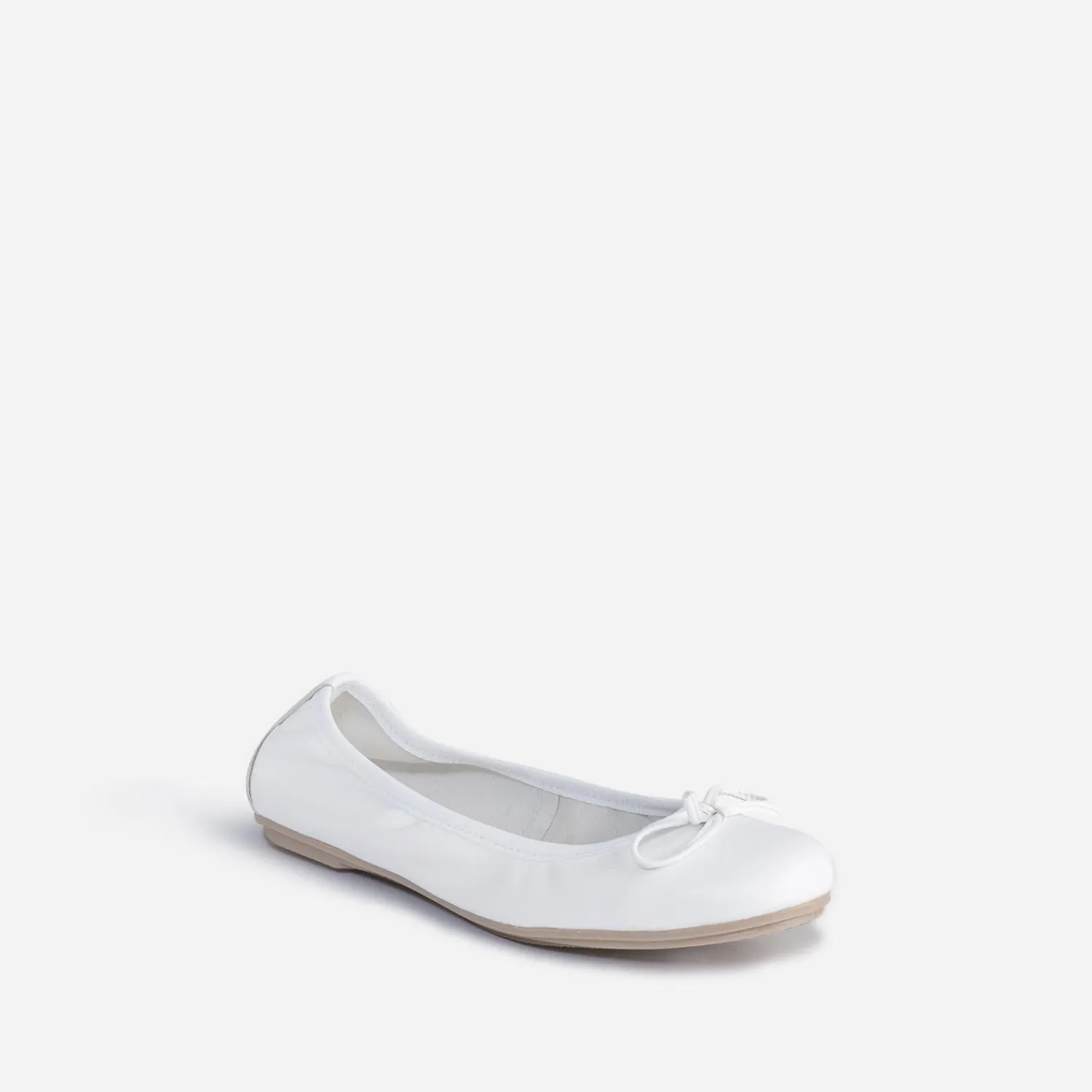Buggy Ballerines^Ballerine he en cuir BLANC