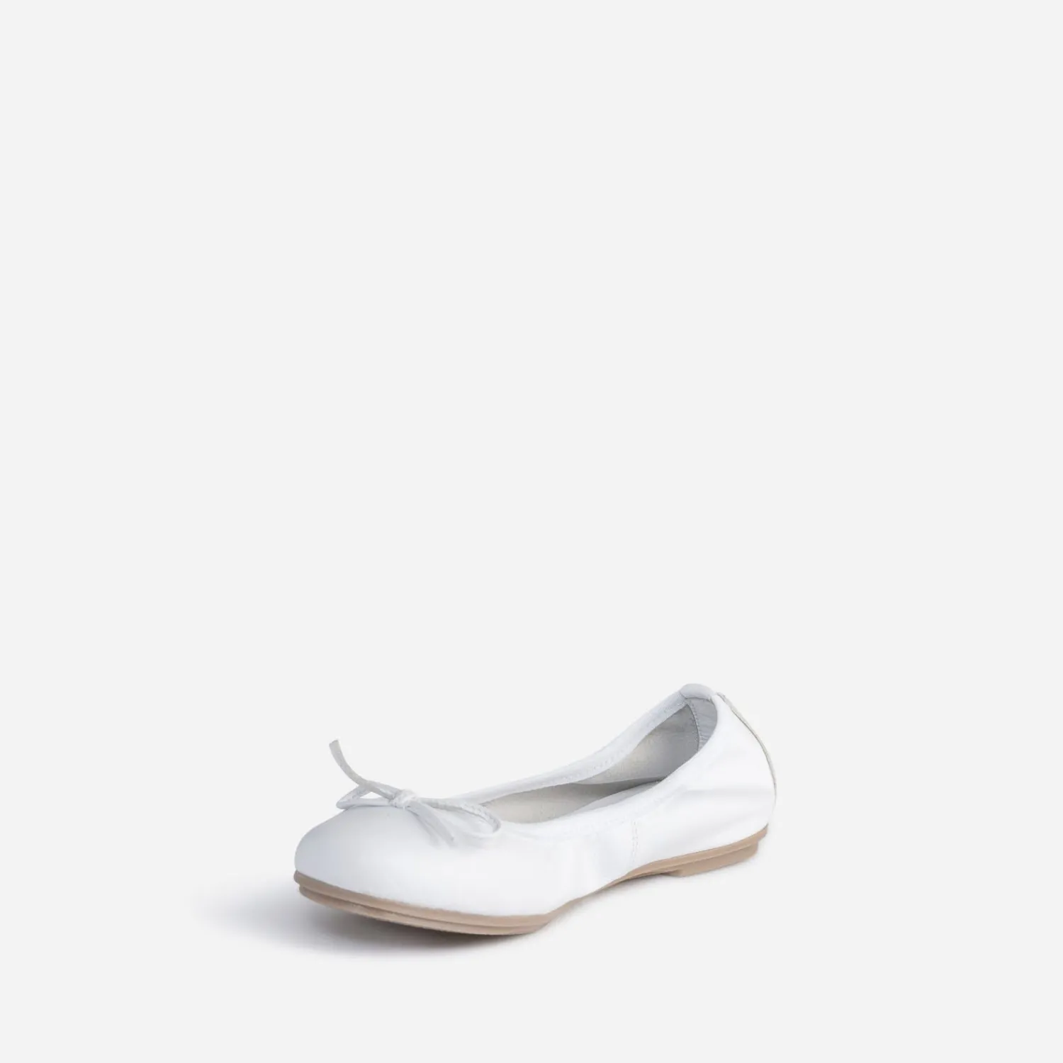 Buggy Ballerines^Ballerine he en cuir BLANC