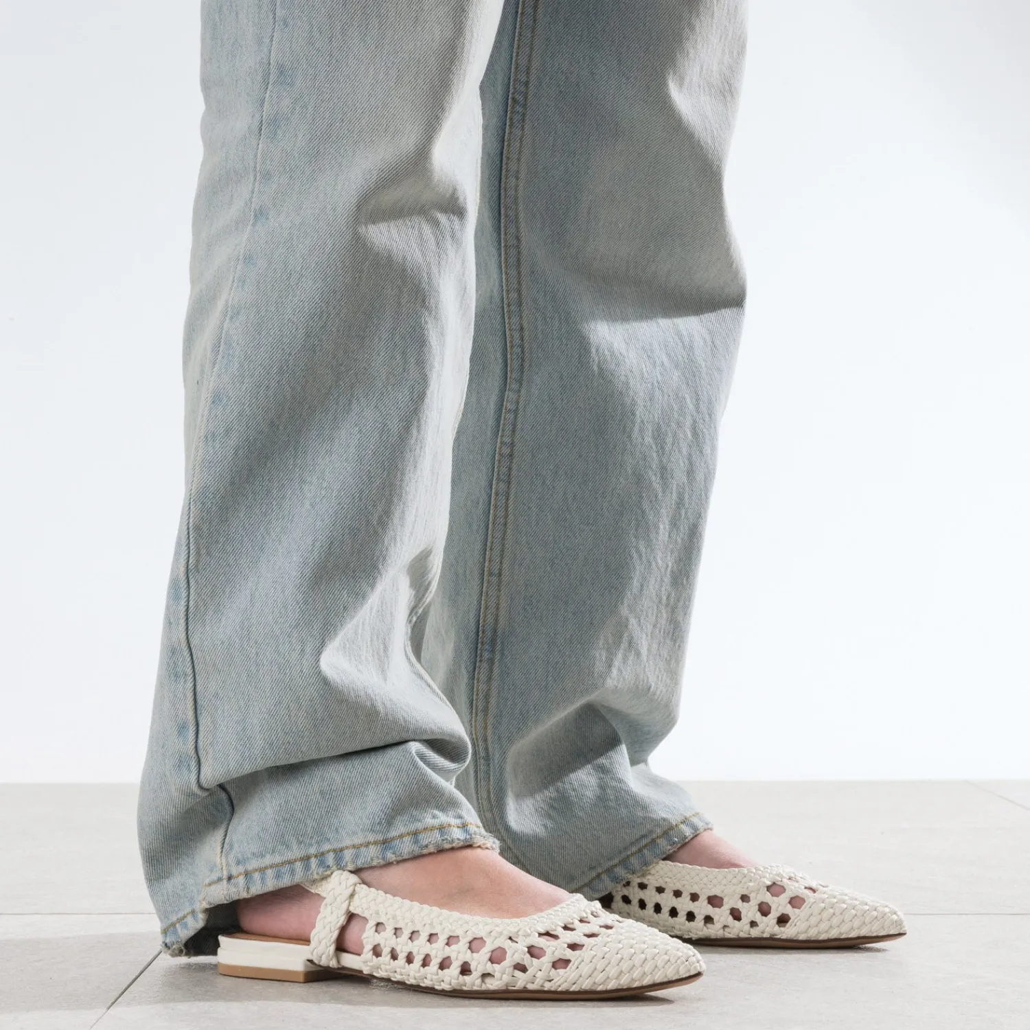 Eram Ballerines^Ballerine cannage écru ECRU
