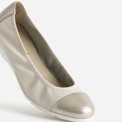 Caprice Ballerines^Ballerine élastiquée à bout irisé BEIGE