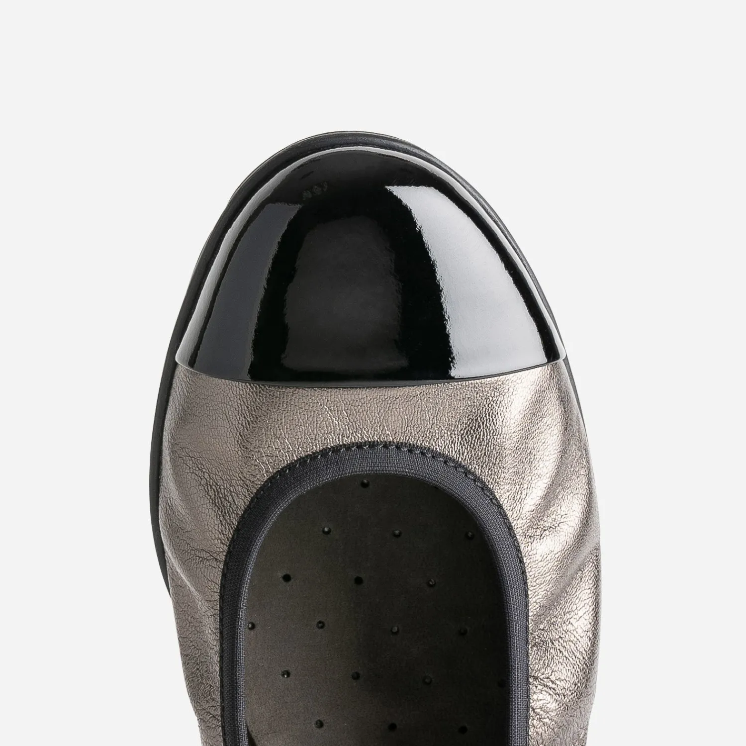 Caprice Ballerines^Ballerine bronze élastiquée à bout verni METALISE