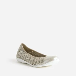 Caprice Ballerines^Ballerine dée élastiquée en cuir perfé OR