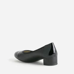 Caprice Escarpins|Ballerines^Ballerine cuir bout et talon vernis NOIR