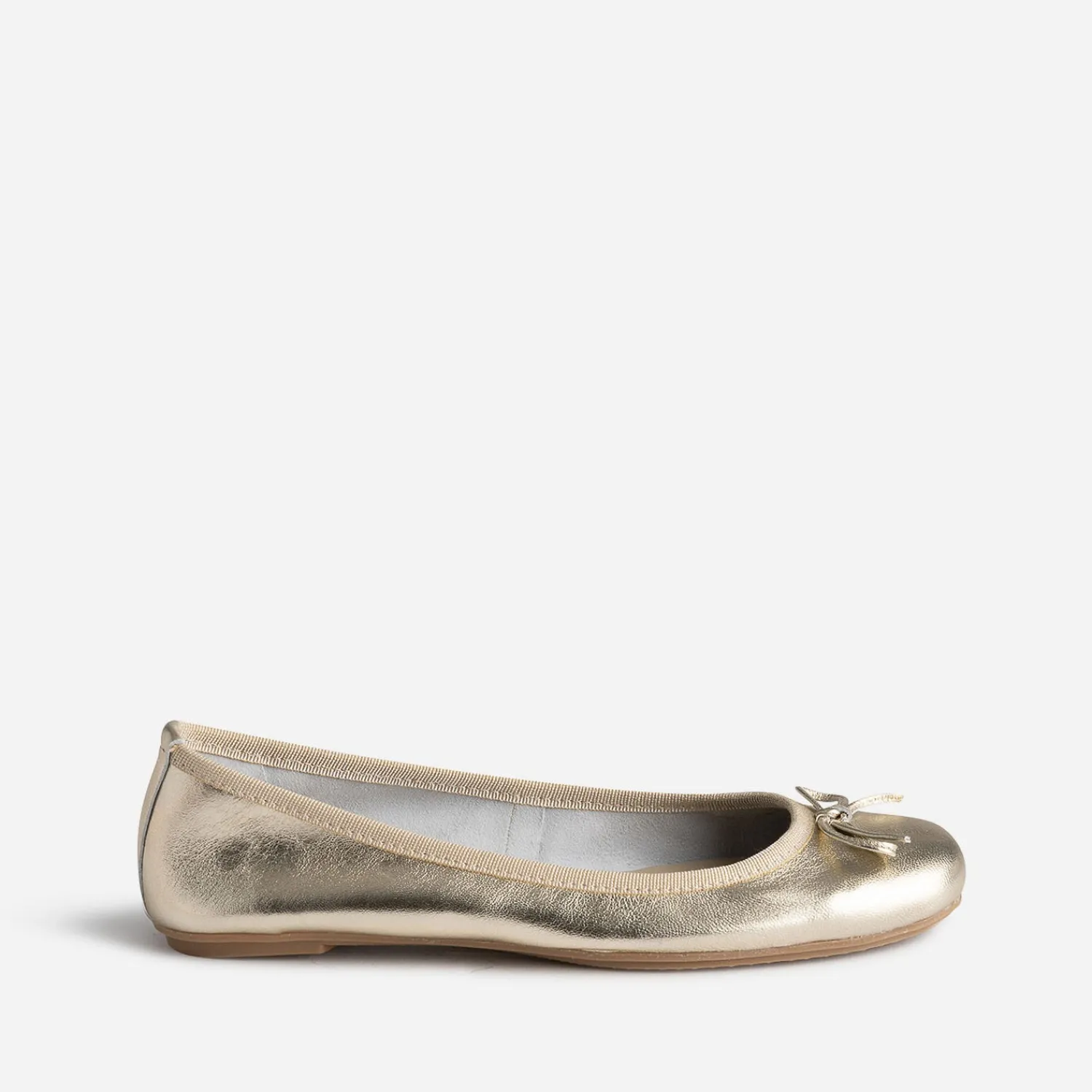 Eram Ballerines^Ballerine dée en cuir avec nœud OR