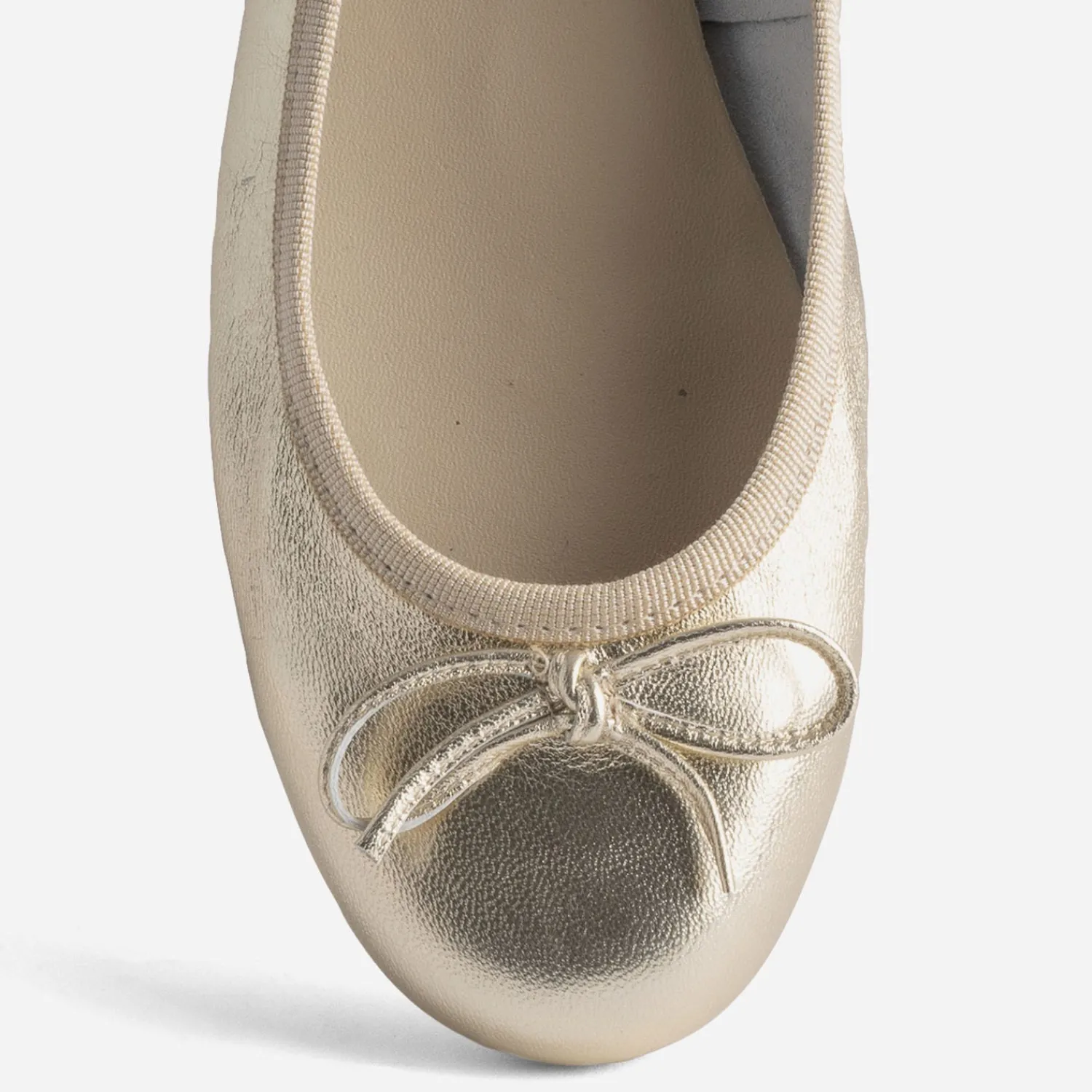 Eram Ballerines^Ballerine dée en cuir avec nœud OR