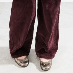 Eram Ballerines^Ballerine dorée foncée en cuir METALISE