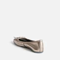 Eram Ballerines^Ballerine dorée foncée en cuir METALISE