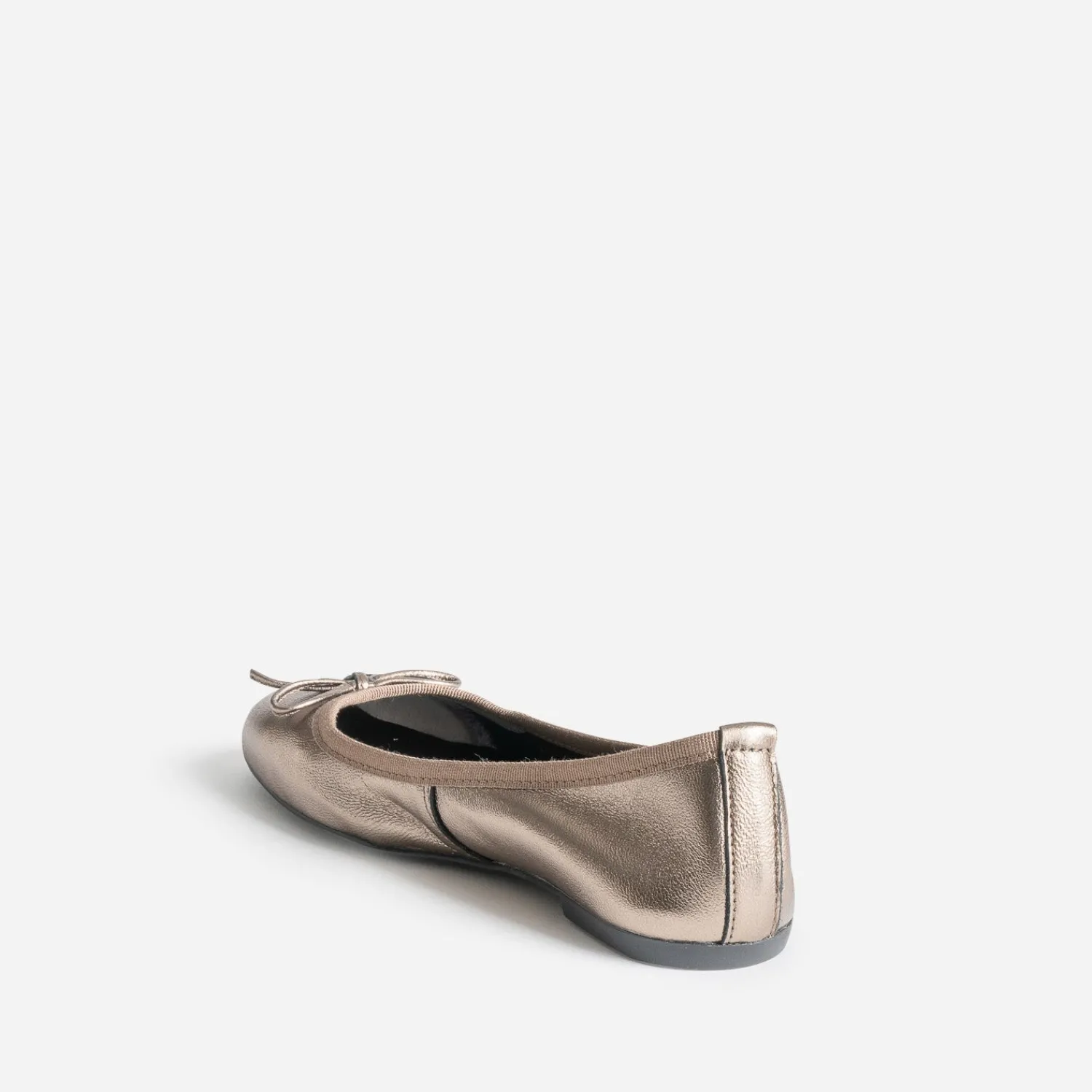 Eram Ballerines^Ballerine dorée foncée en cuir METALISE