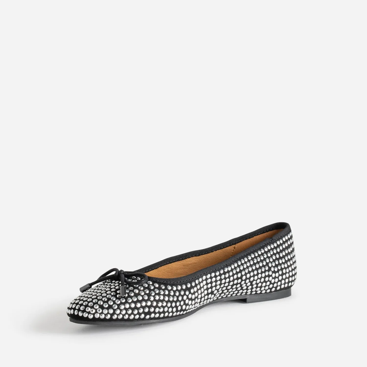 Eram Ballerines^Ballerine noire décor strass METALISE