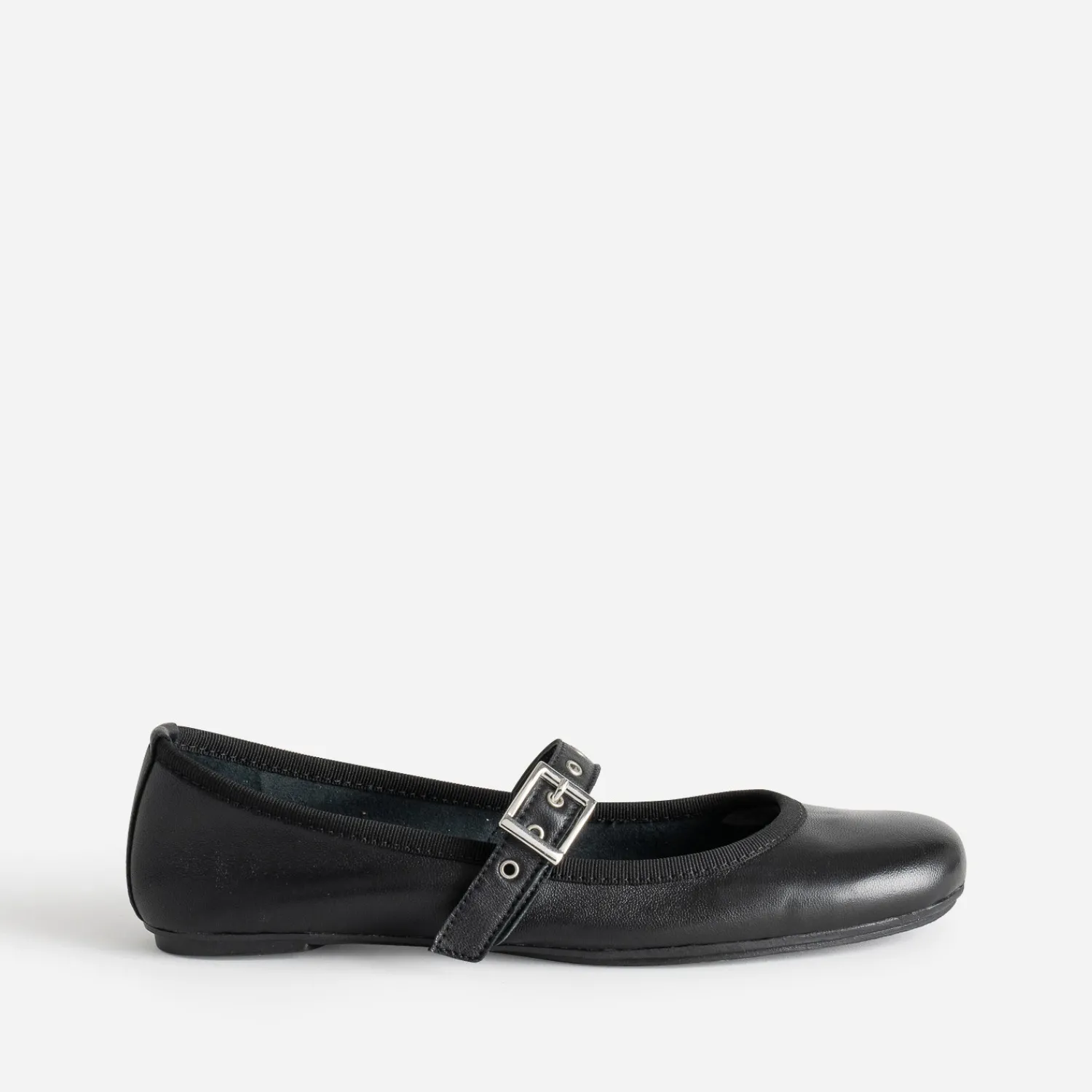Eram Ballerines^Ballerine e en cuir avec bride à œillet NOIR