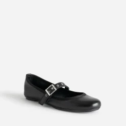 Eram Ballerines^Ballerine e en cuir avec bride à œillet NOIR