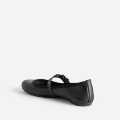 Eram Ballerines^Ballerine e en cuir avec bride à œillet NOIR