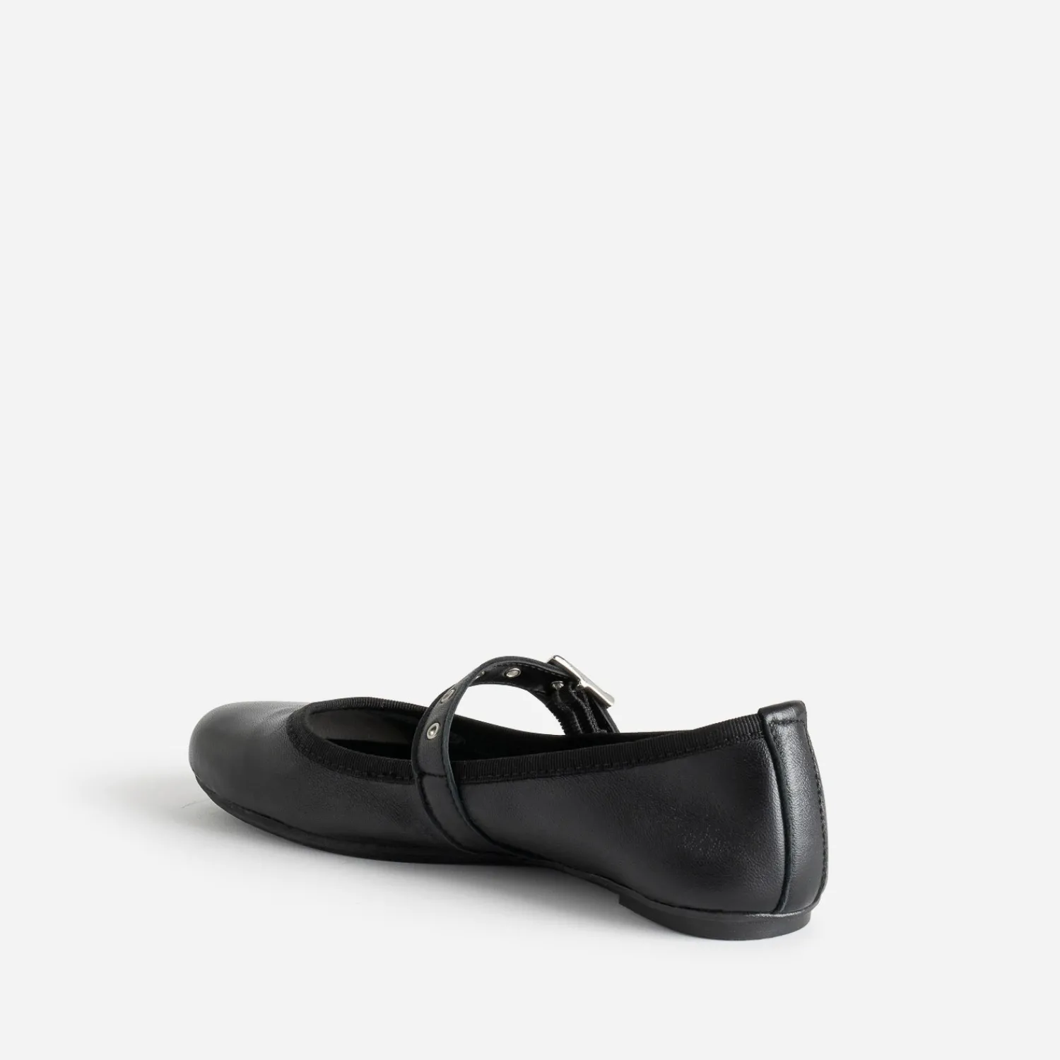 Eram Ballerines^Ballerine e en cuir avec bride à œillet NOIR