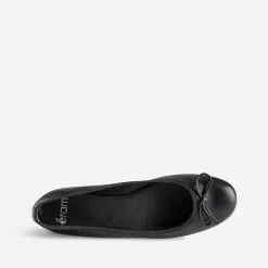 Eram Ballerines^Ballerine e en cuir avec noeud NOIR